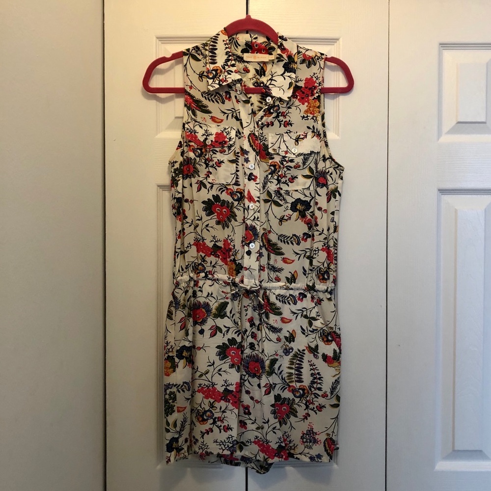 Tory Burch Gabriella Silk Romper. Size Small.
